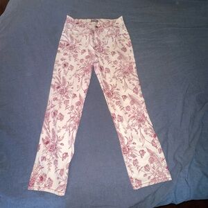 DL1961 Women's Straight Leg Jeans in Pink Floral